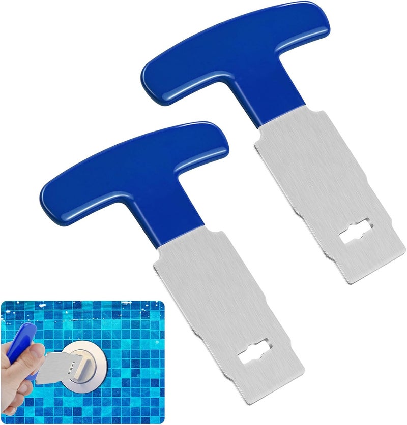 Mofuiry 2 Pack Pool Plug Removal Tool with Handle Grip, Upgraded Metal Eyeball Seat Removal Tool for Above& Inground Pool Spa Return Jet Plug Nozzles Inlet Fittings, Compatible with SP1419A-SP1419E Hayward - Image 1